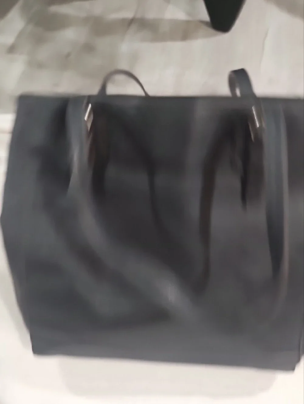 Dana Buchman Black Tote Bag with Front Zip Pocket